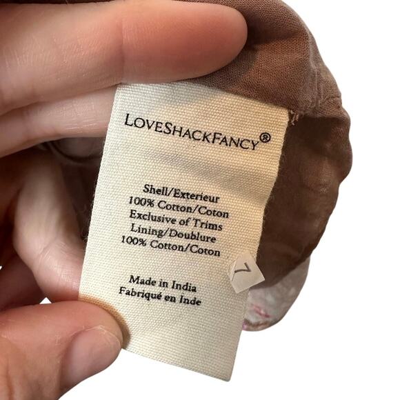 LoveShackFancy Anguilla Floral Skirt in Warm Taupe Sienna - Picture 11 of 11